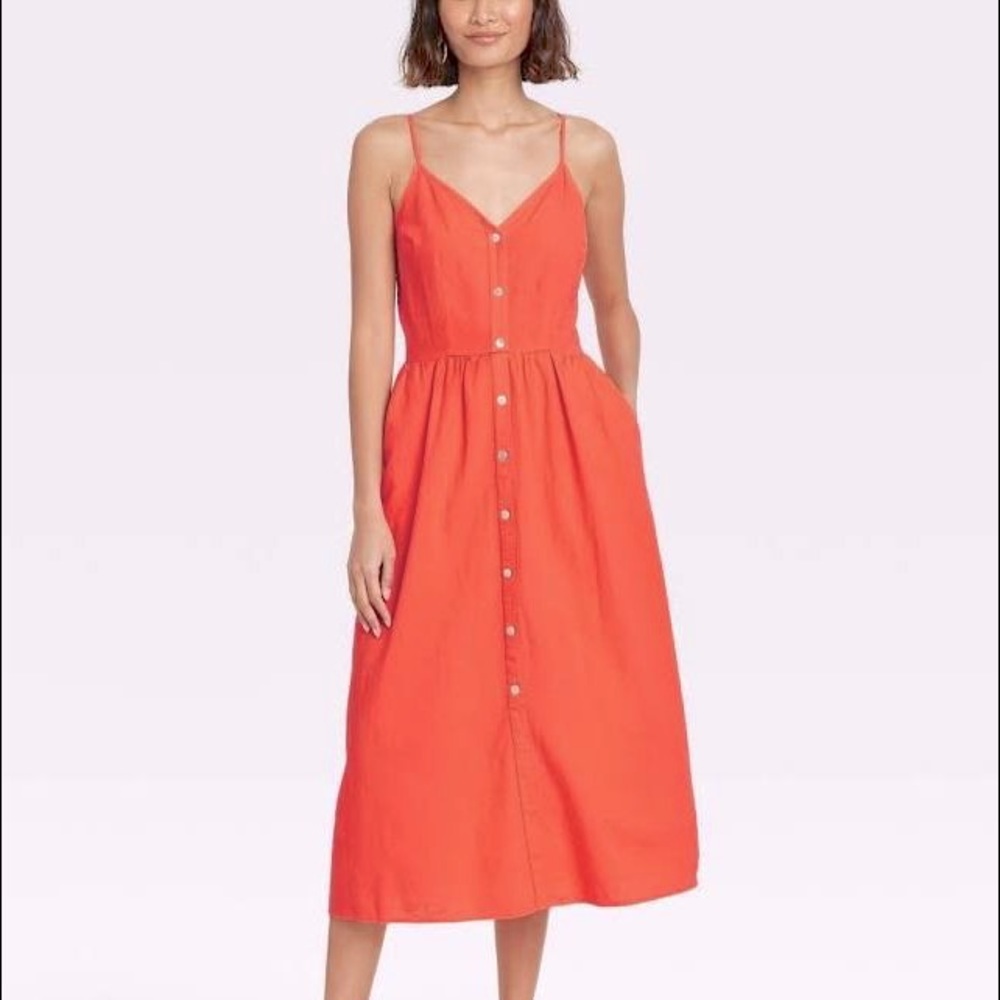 NWT a new day orange sundress